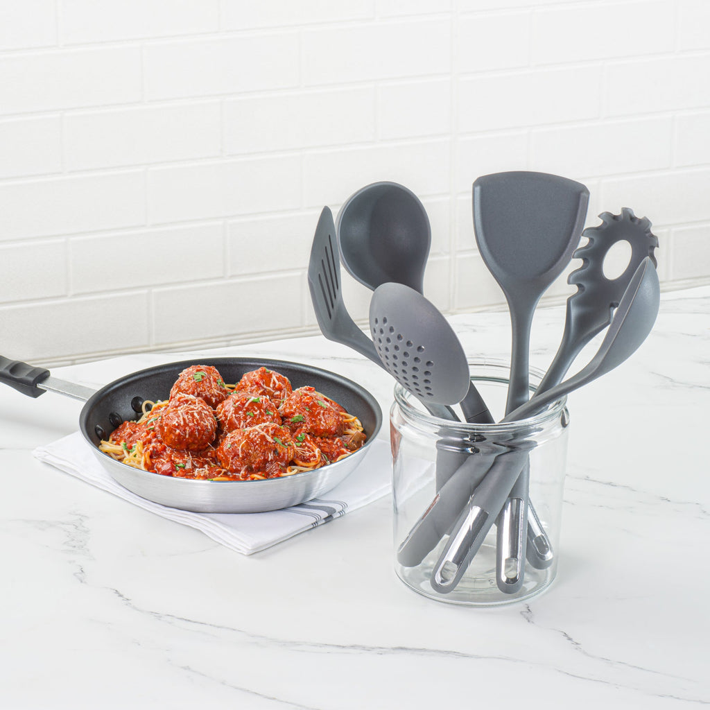 Met Lux Dark Gray Silicone Cooking Utensil Set - 6-Piece - 1 count box