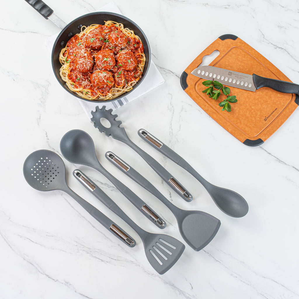 Met Lux Dark Gray Silicone Cooking Utensil Set - 6-Piece - 10 count box