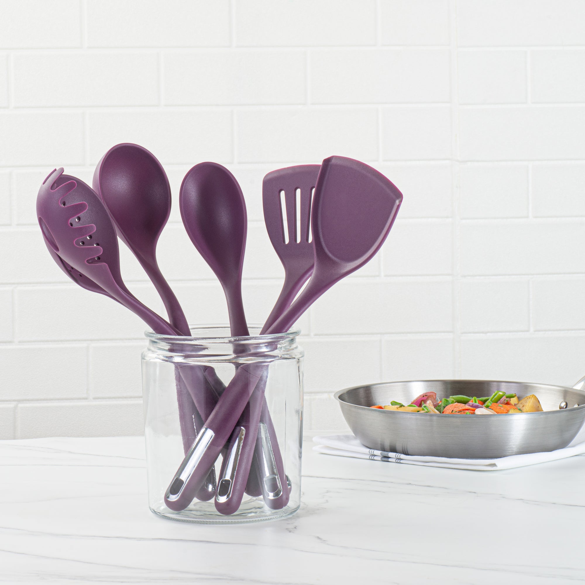 Met Lux Purple Silicone Cooking Utensil Set - 6-Piece - 1 count box