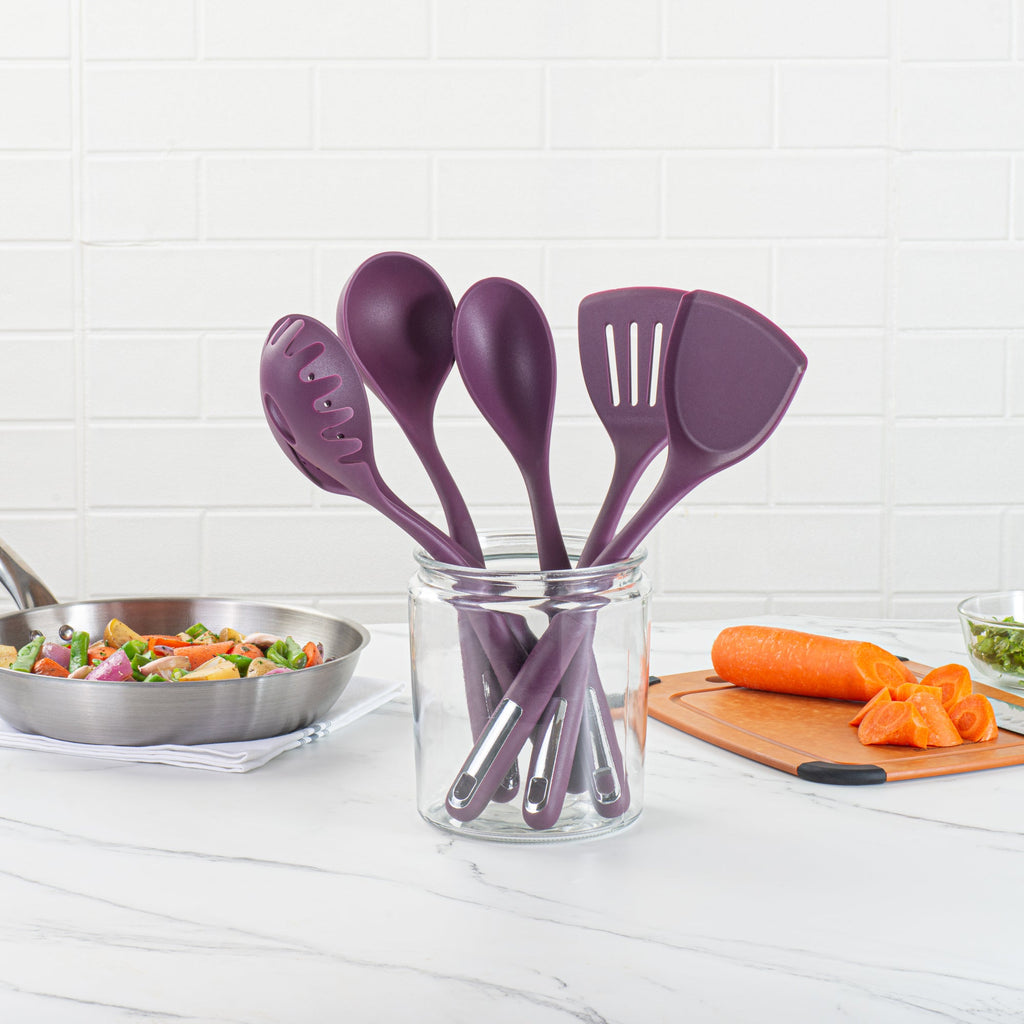 Met Lux Purple Silicone Cooking Utensil Set - 6-Piece - 1 count box
