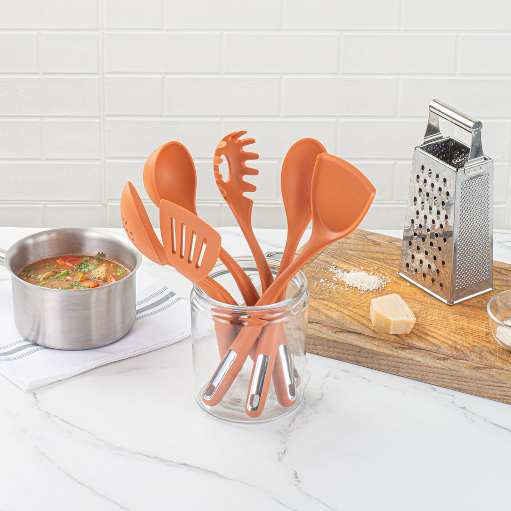 Met Lux Orange Silicone Cooking Utensil Set - 6-Piece - 1 count box