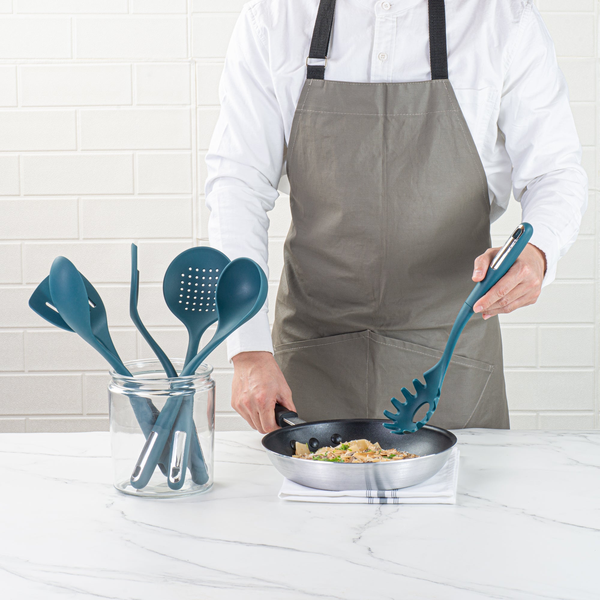 Met Lux Teal Silicone Cooking Utensil Set - 6-Piece - 10 count box