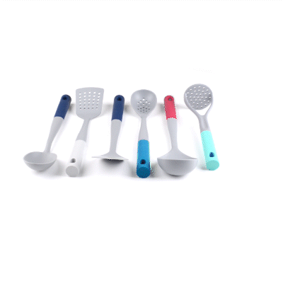 Met Lux Gray and Assorted Nylon High Heat Cooking Utensil Set - 6-Piece - 1 count box