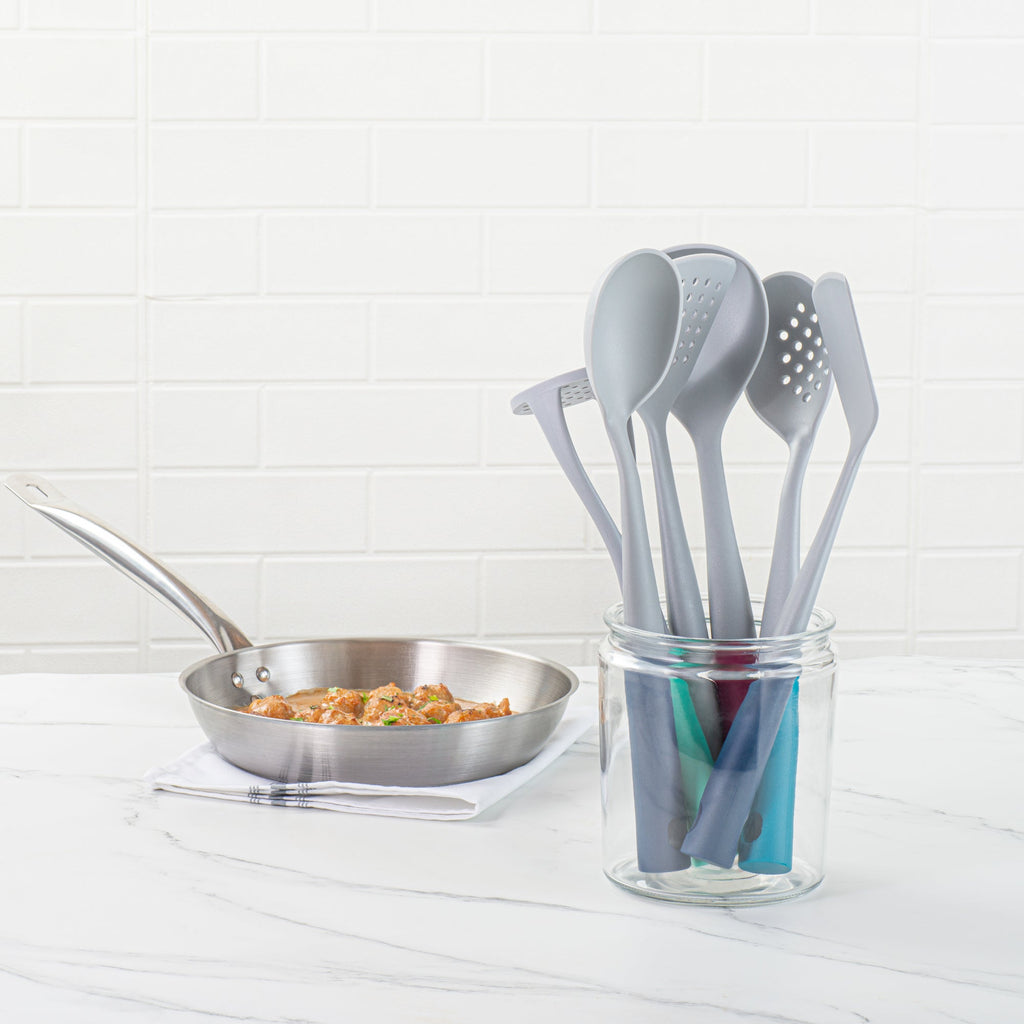 Met Lux Gray and Assorted Nylon High Heat Cooking Utensil Set - 6-Piece - 10 count box