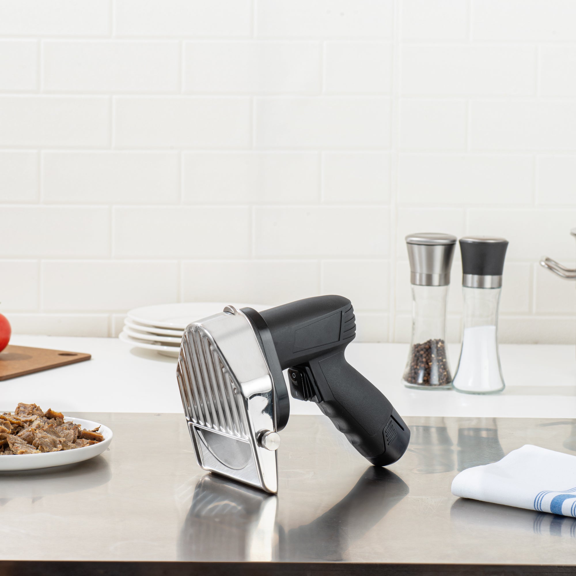 Hi Tek Cordless Kebab Slicer / Gyro Cutter - 80W, 110V/240V - 1 count box