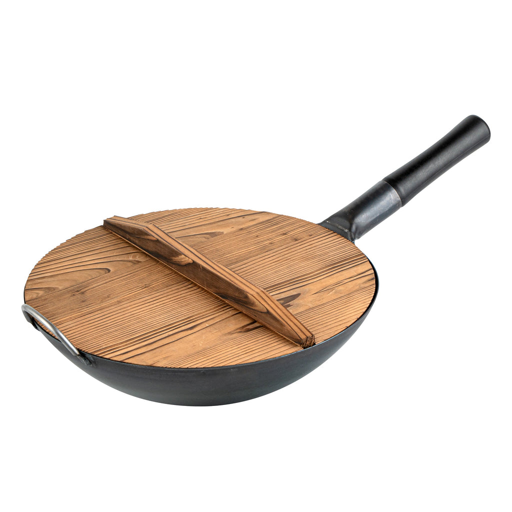 Motomori 12" Handmade Lightweight Wood Wok Lid - 10 count box