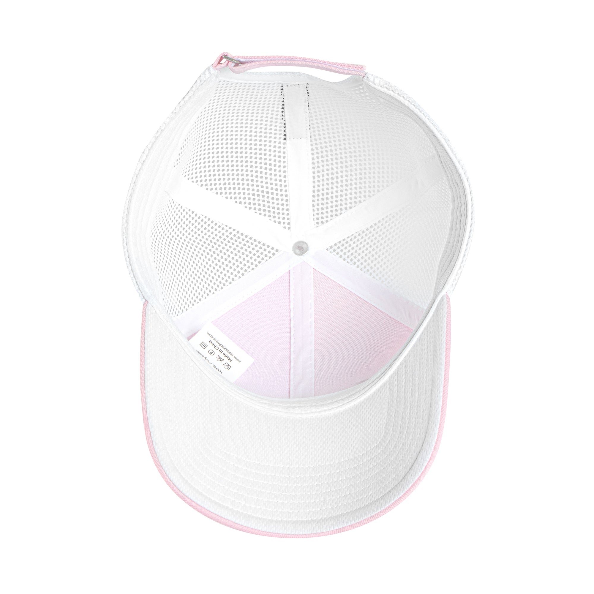 RW Threads Pink and White Trucker Snapback Hat - 1 count box