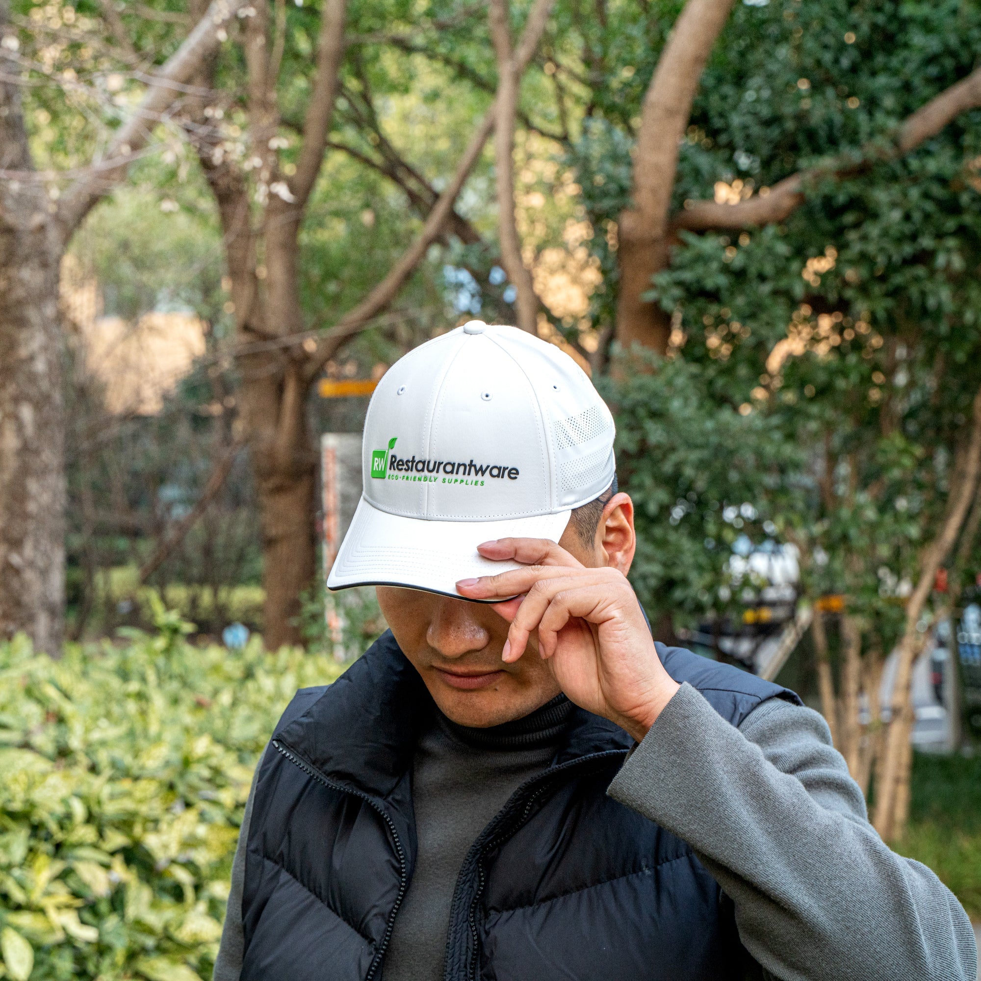 RW Threads White Adjustable Perforated Hat - 1 count box