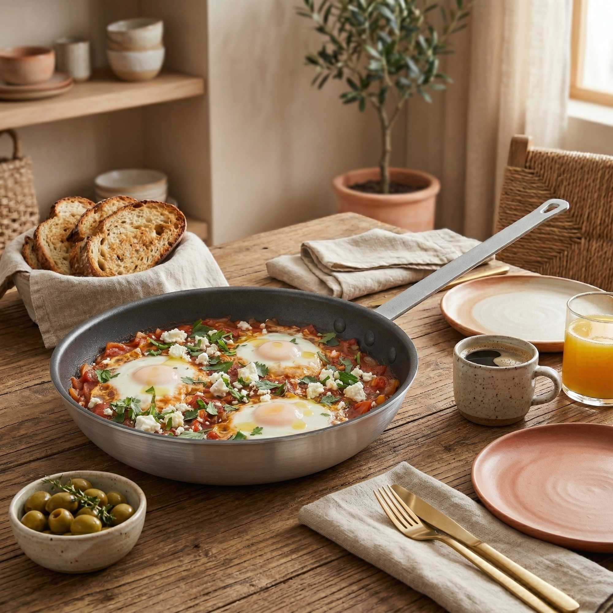 Met Lux Aluminum 12" Fry Pan - Non-Stick - 6 count box