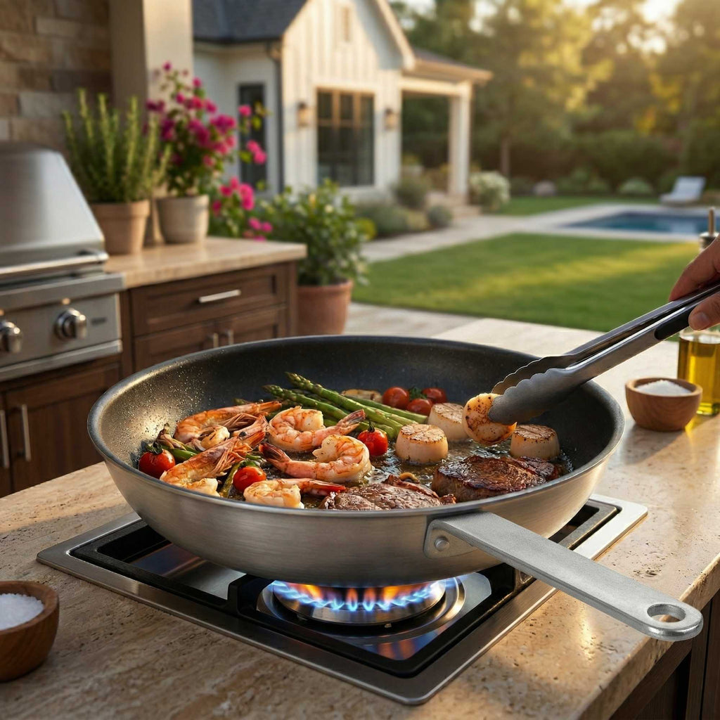 Met Lux Aluminum 14" Fry Pan - Non-Stick - 1 count box