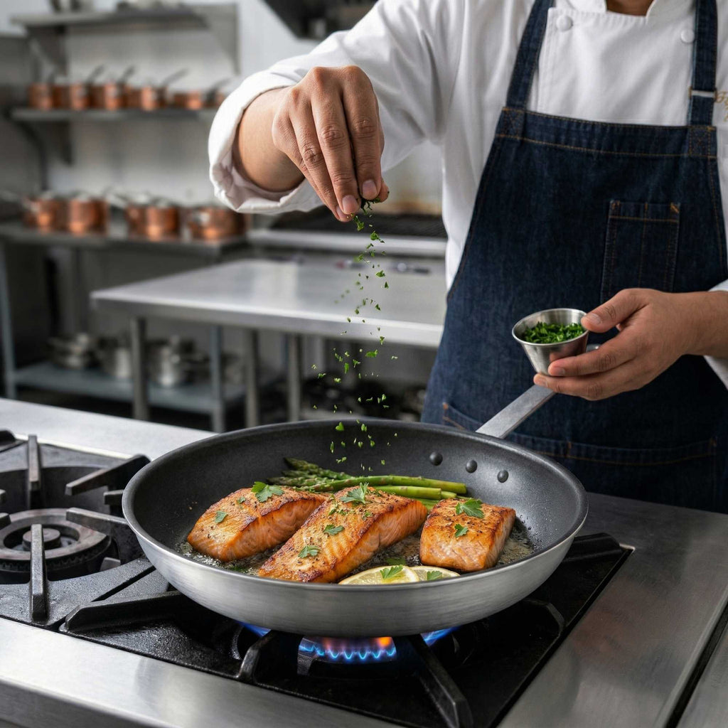 Met Lux Aluminum 14" Fry Pan - Non-Stick - 1 count box