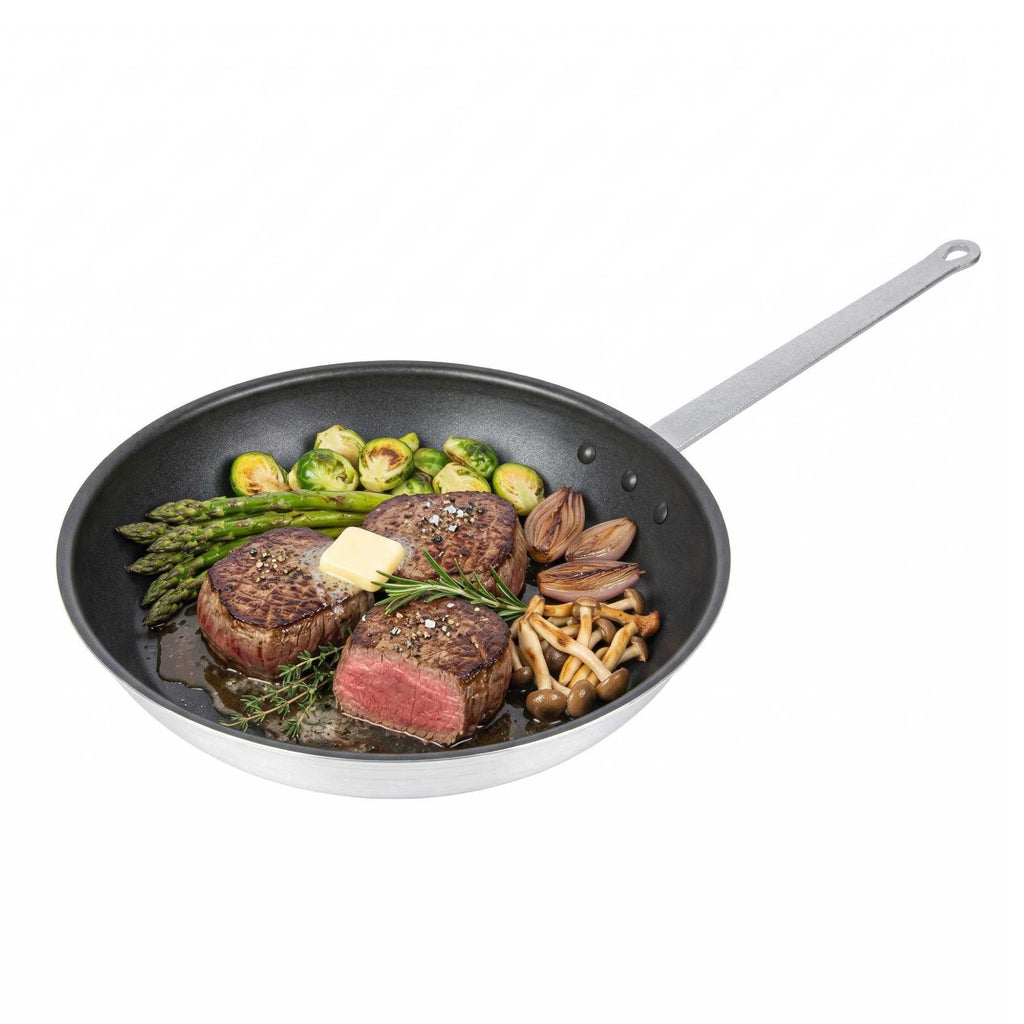 Met Lux Aluminum 14" Fry Pan - Non-Stick - 6 count box