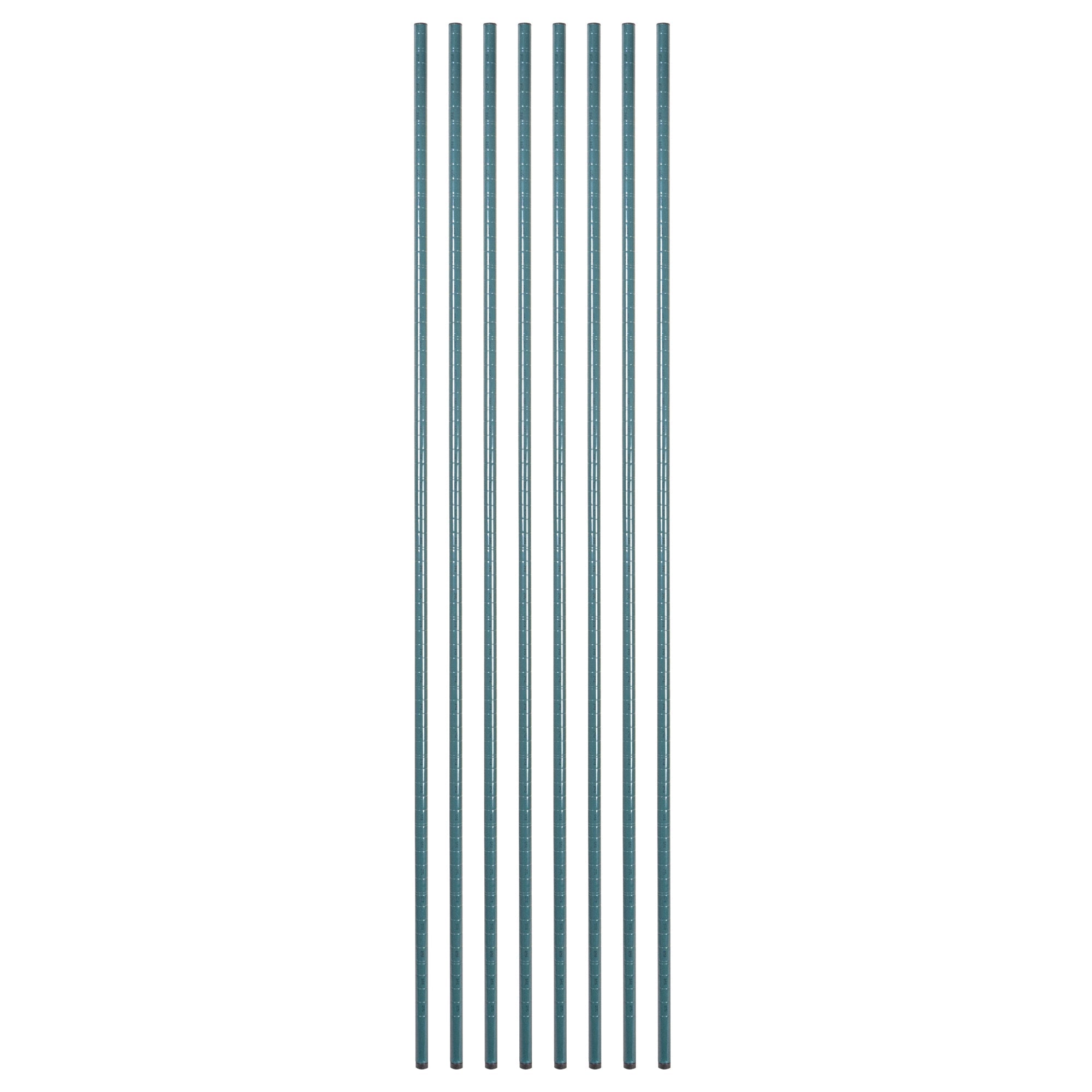 Chef 101 74" NSF Green Epoxy Stationary Shelving Post - with Leveling Foot, Corrosion-Resistant - 4 count box