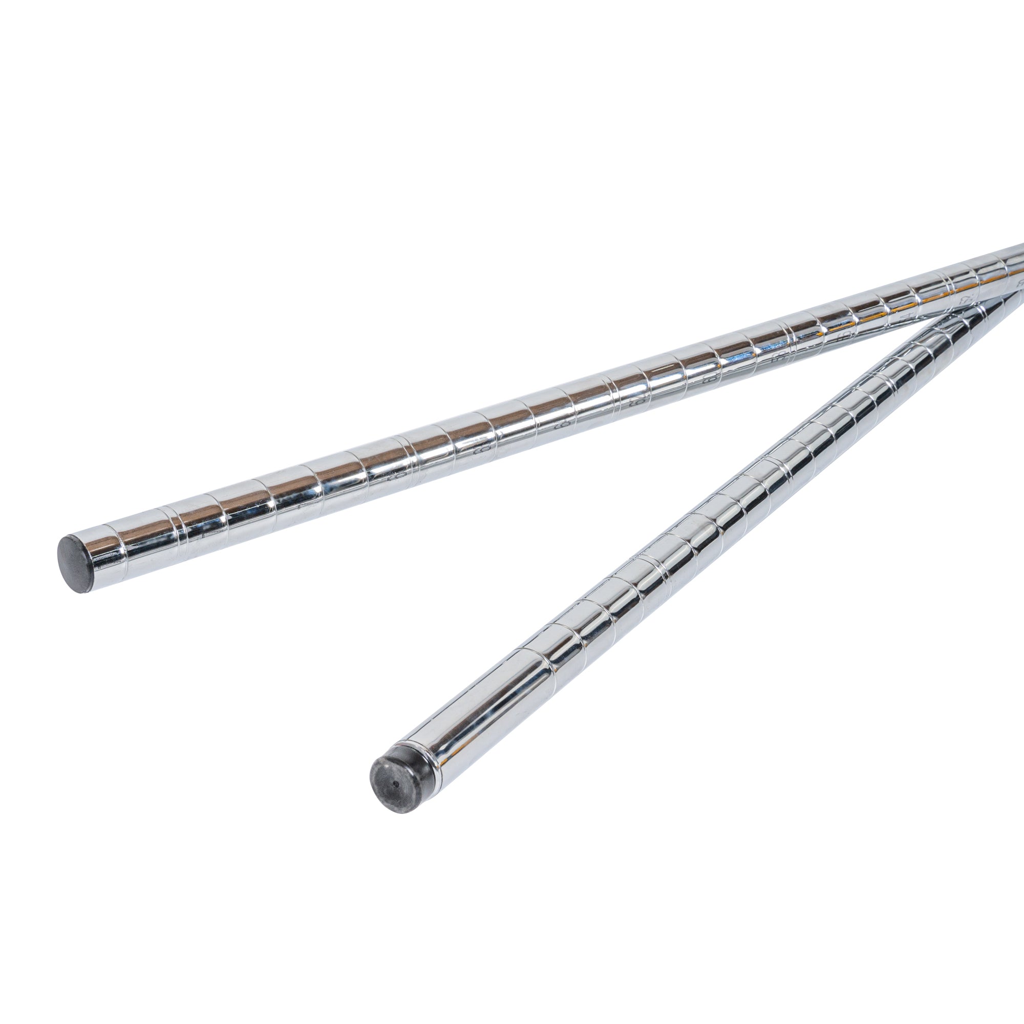 Chef 101 74" NSF Chrome Stationary Shelving Post - with Leveling Foot - 4 count box