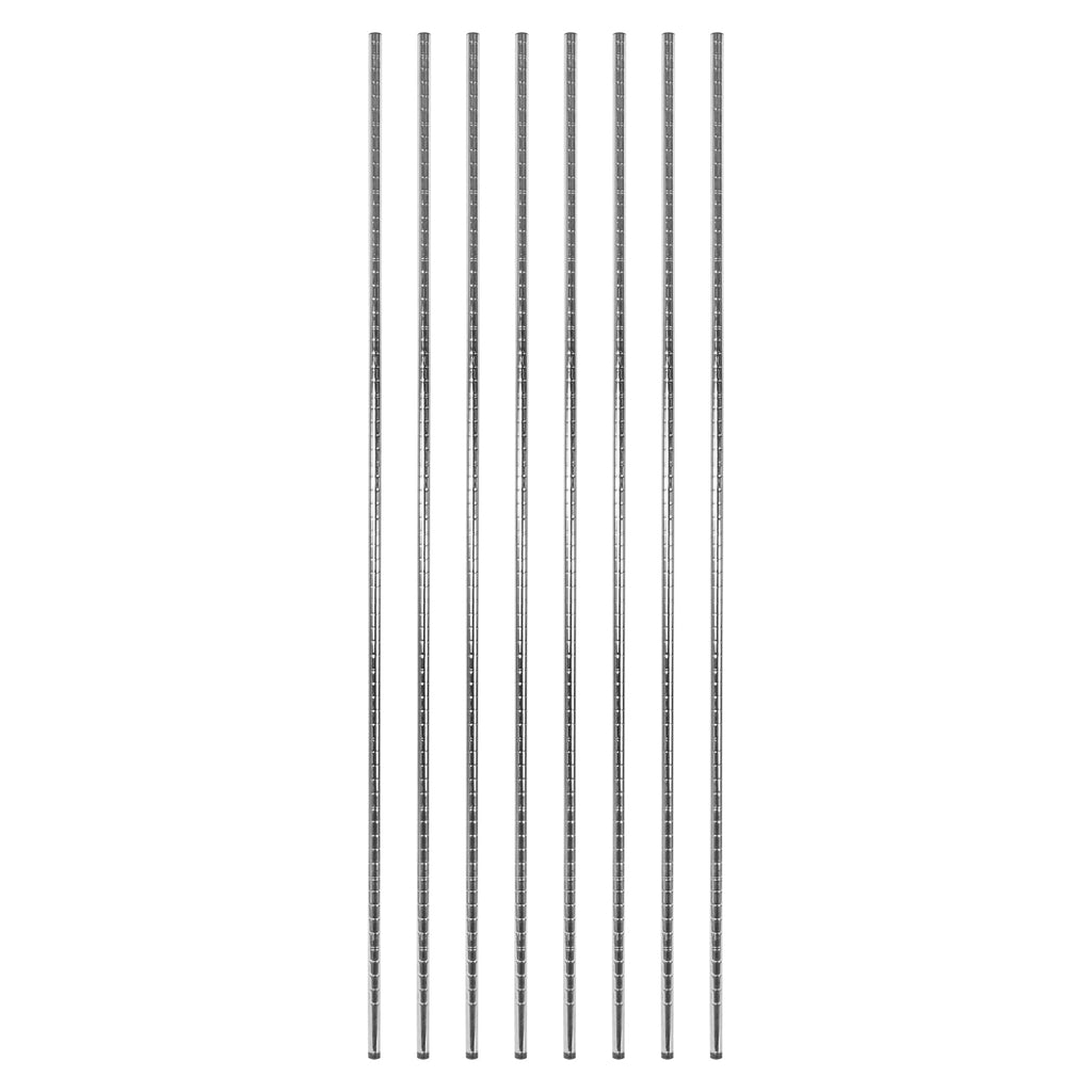Chef 101 74" NSF Chrome Stationary Shelving Post - with Leveling Foot - 4 count box