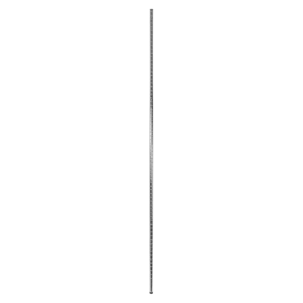 Chef 101 74" NSF Chrome Stationary Shelving Post - with Leveling Foot - 4 count box