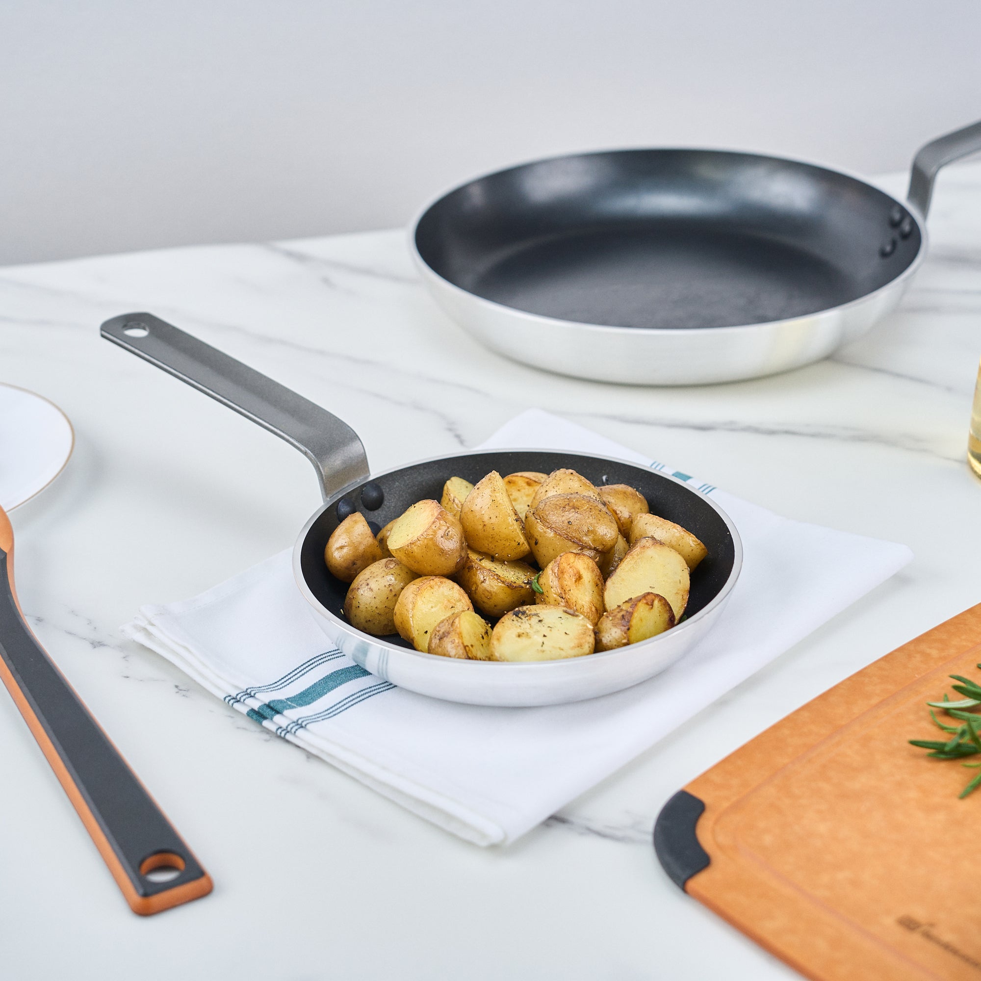 Met Lux Aluminum 8" Fry Pan - Non-Stick, Induction Ready, Heavy Duty - 1 count box