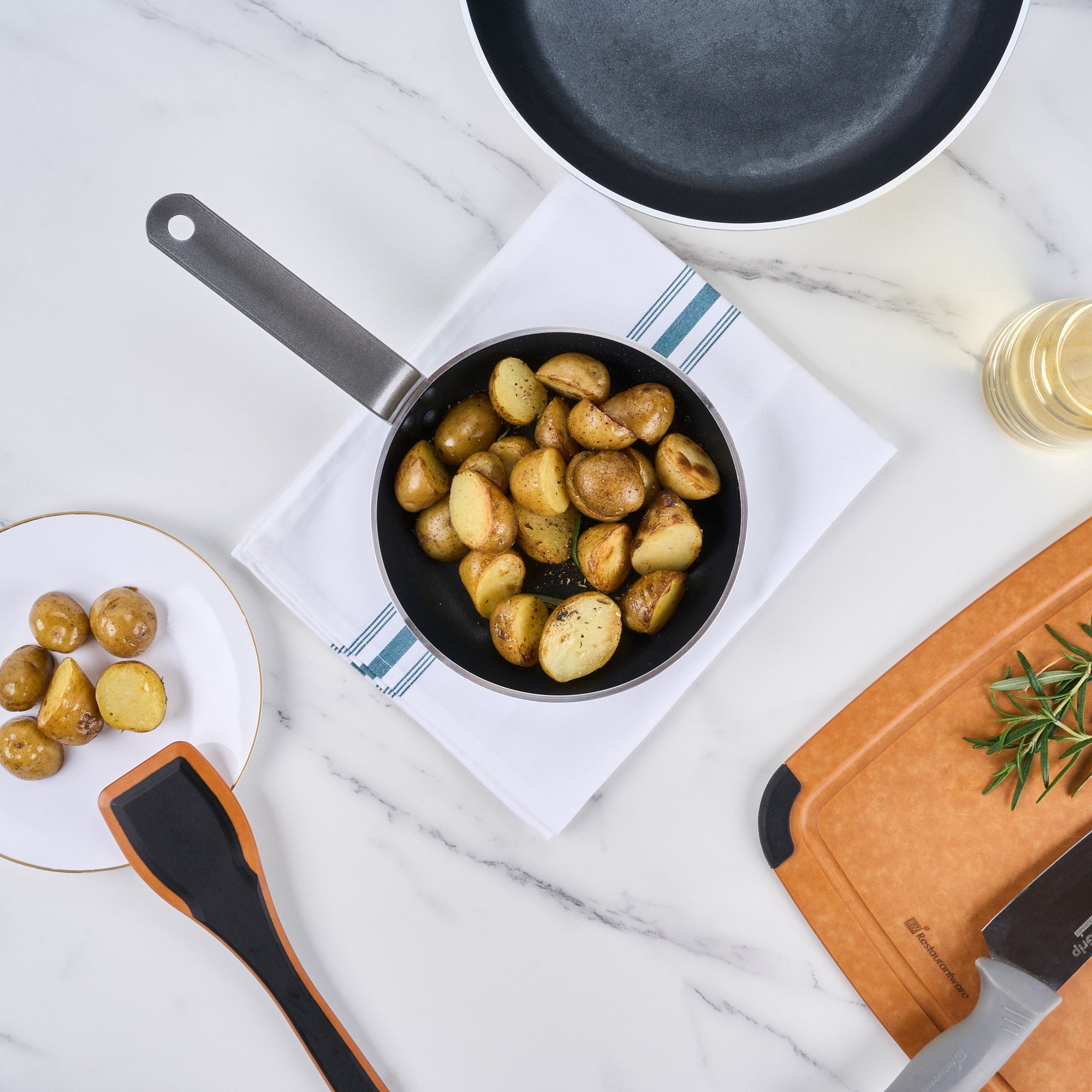 Met Lux Aluminum 8" Fry Pan - Non-Stick, Induction Ready, Heavy Duty - 1 count box