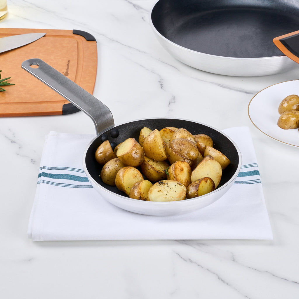 Met Lux Aluminum 8" Fry Pan - Non-Stick, Induction Ready, Heavy Duty - 6 count box