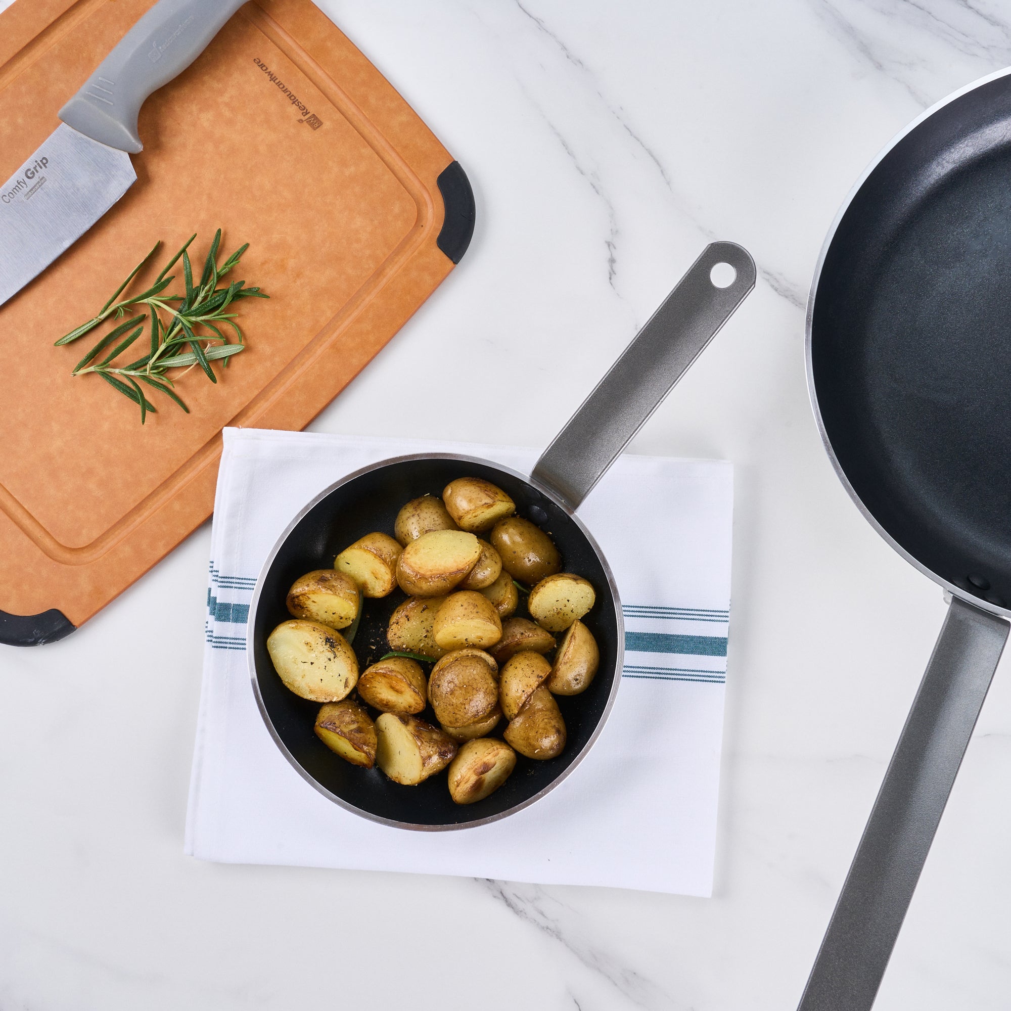 Met Lux Aluminum 8" Fry Pan - Non-Stick, Induction Ready, Heavy Duty - 6 count box