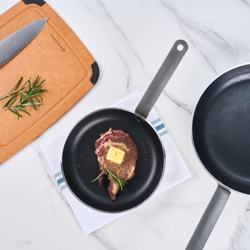 Met Lux Aluminum 9" Fry Pan - Non-Stick, Induction Ready, Heavy Duty - 1 count box