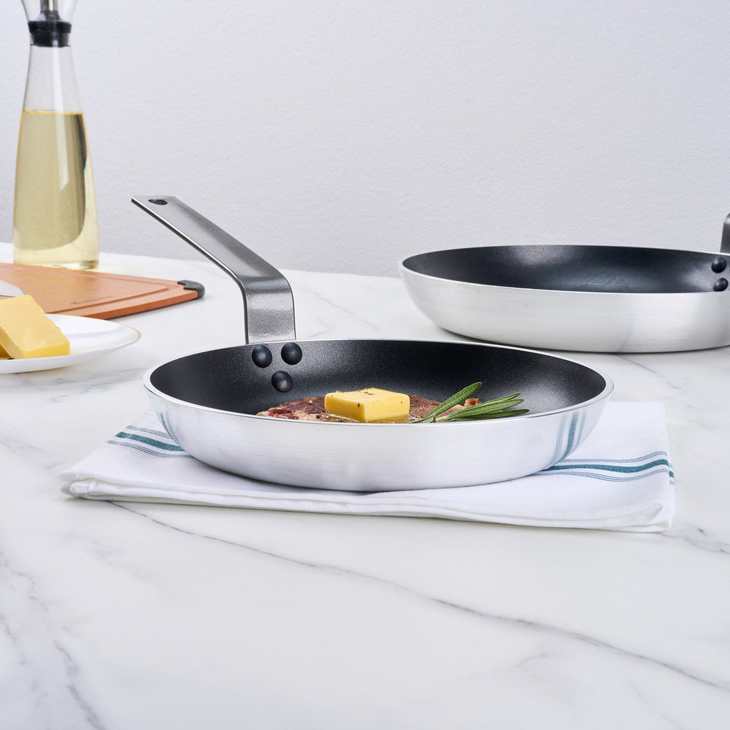 Met Lux Aluminum 9" Fry Pan - Non-Stick, Induction Ready, Heavy Duty - 6 count box