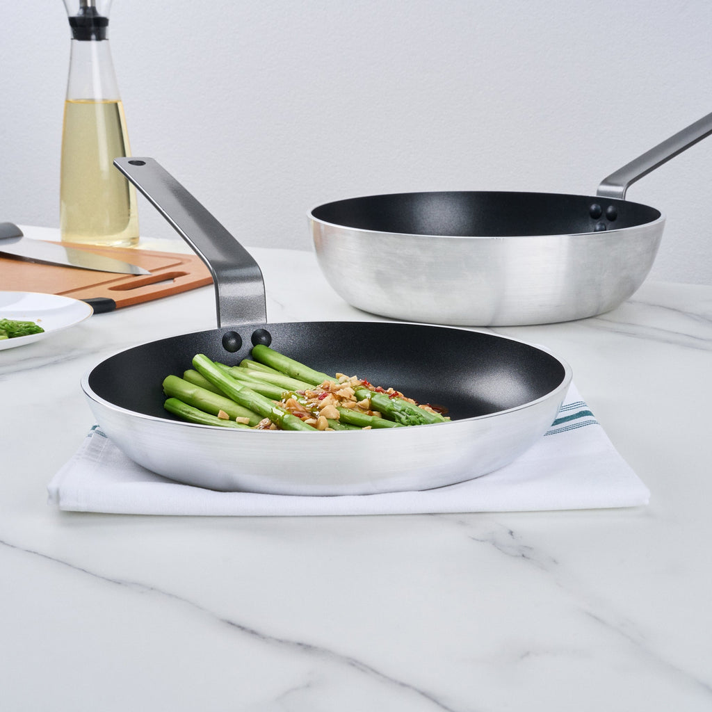 Met Lux Aluminum 10" Fry Pan - Non-Stick, Induction Ready, Heavy Duty - 6 count box