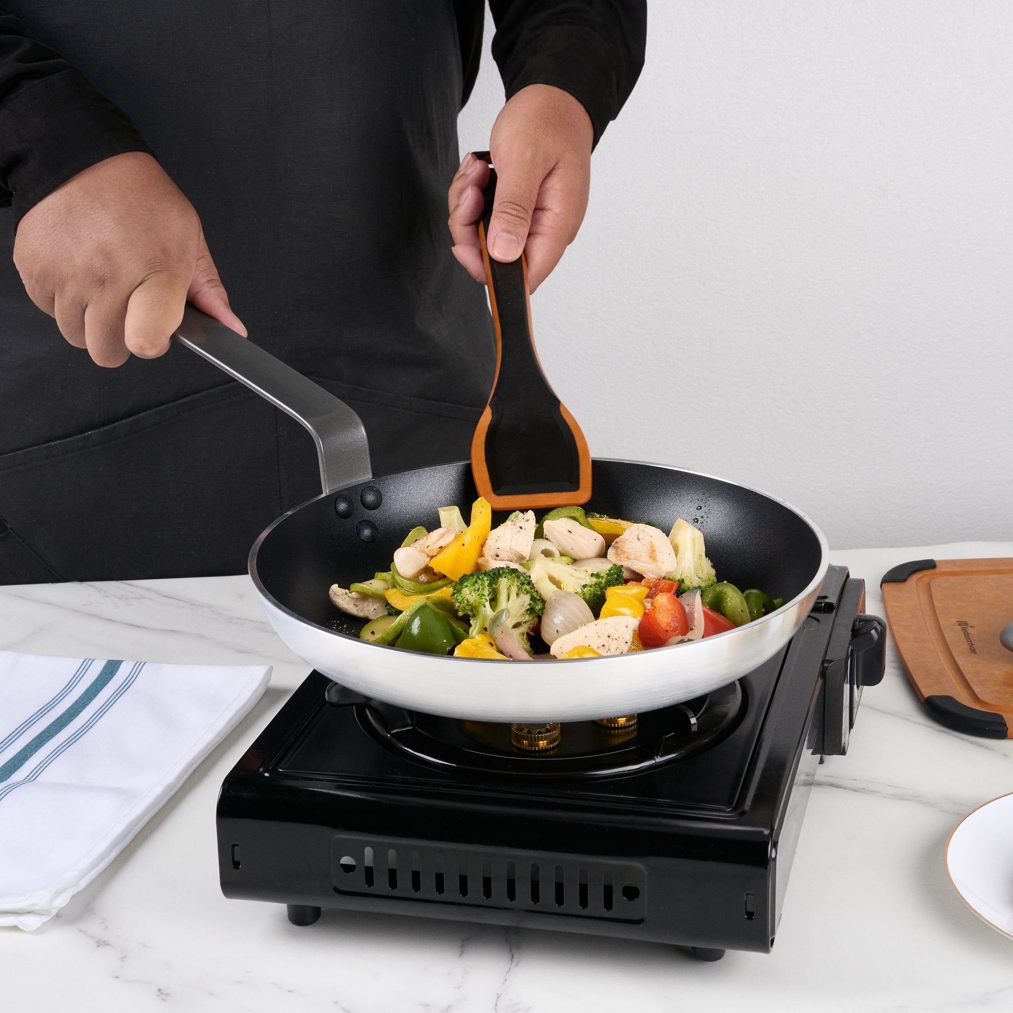 Met Lux Aluminum 11" Fry Pan - Non-Stick, Induction Ready, Heavy Duty - 1 count box