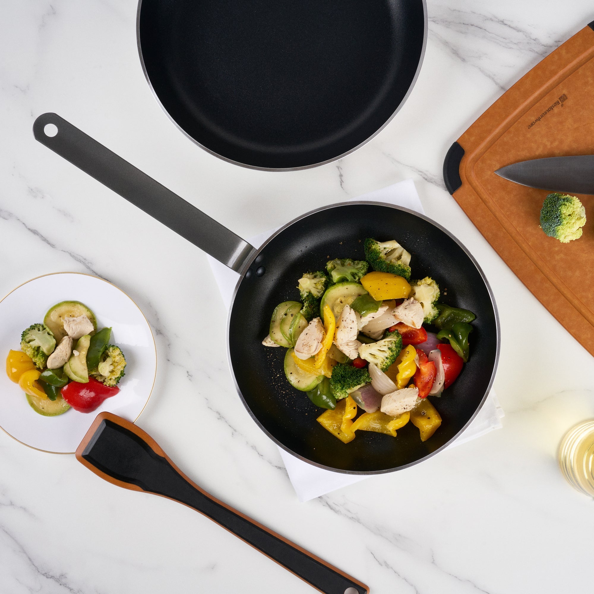 Met Lux Aluminum 11" Fry Pan - Non-Stick, Induction Ready, Heavy Duty - 1 count box