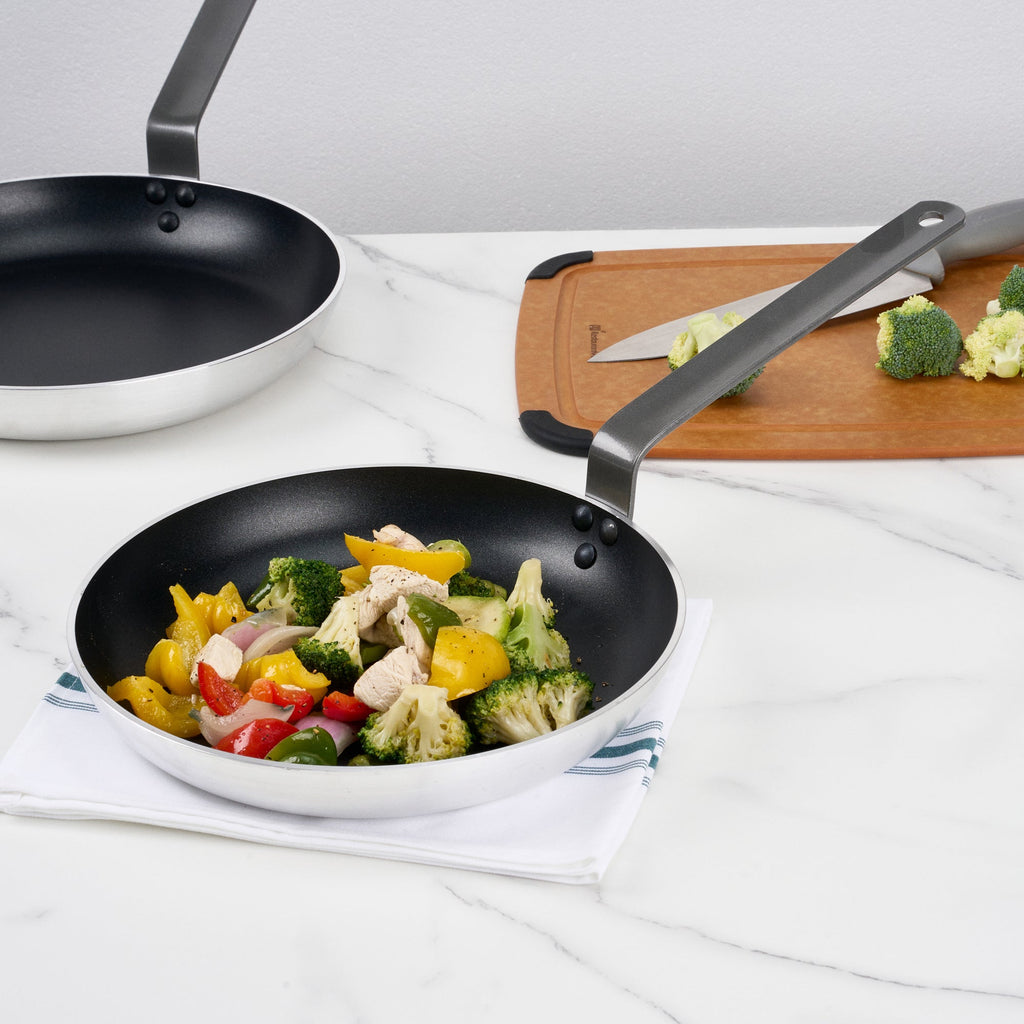 Met Lux Aluminum 11" Fry Pan - Non-Stick, Induction Ready, Heavy Duty - 6 count box