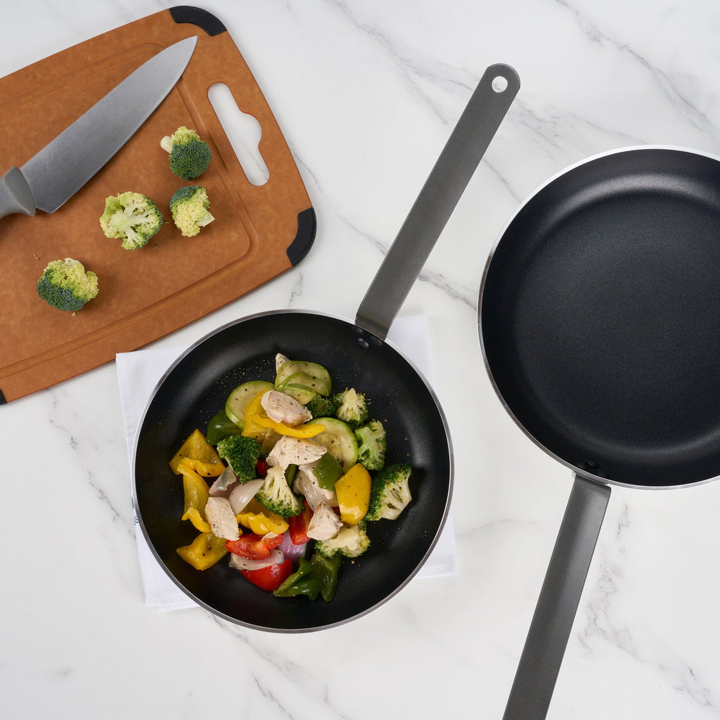 Met Lux Aluminum 11" Fry Pan - Non-Stick, Induction Ready, Heavy Duty - 6 count box