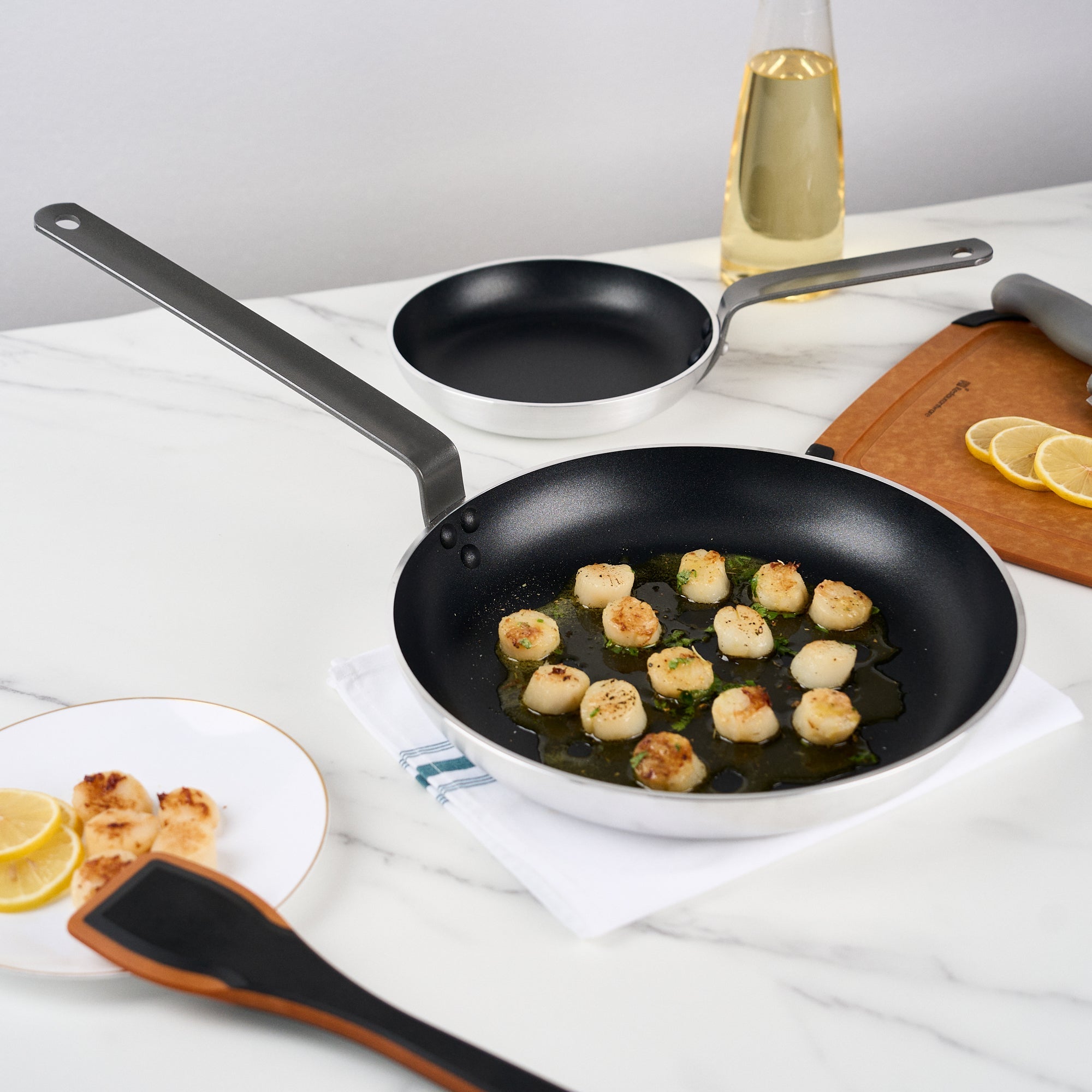 Met Lux Aluminum 12" Fry Pan - Non-Stick, Induction Ready, Heavy Duty - 1 count box