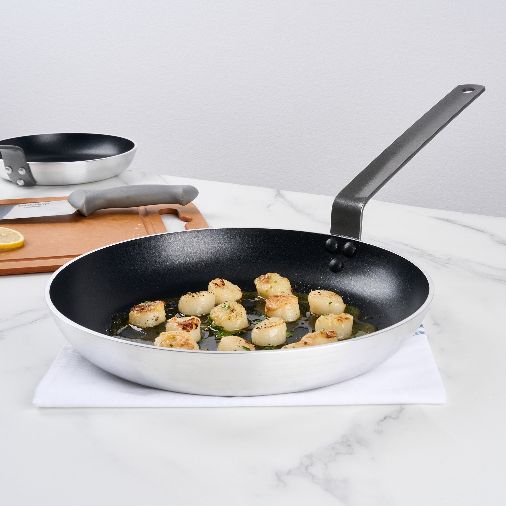 Met Lux Aluminum 12" Fry Pan - Non-Stick, Induction Ready, Heavy Duty - 1 count box