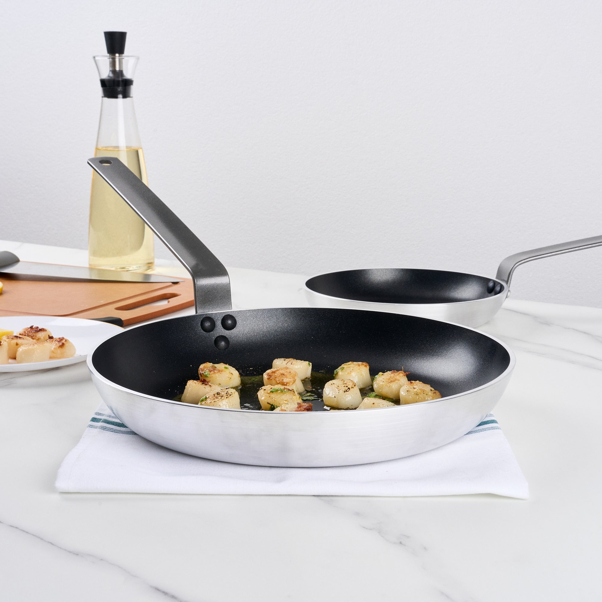 Met Lux Aluminum 12" Fry Pan - Non-Stick, Induction Ready, Heavy Duty - 1 count box