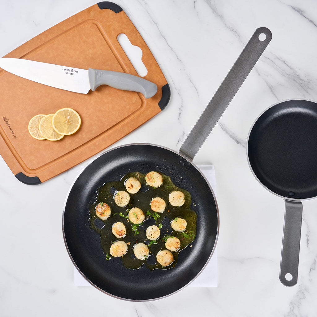 Met Lux Aluminum 12" Fry Pan - Non-Stick, Induction Ready, Heavy Duty - 1 count box