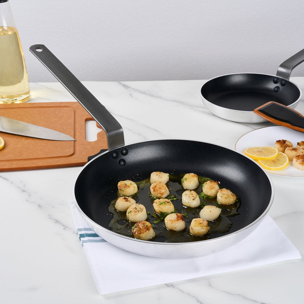 Met Lux Aluminum 12" Fry Pan - Non-Stick, Induction Ready, Heavy Duty - 1 count box