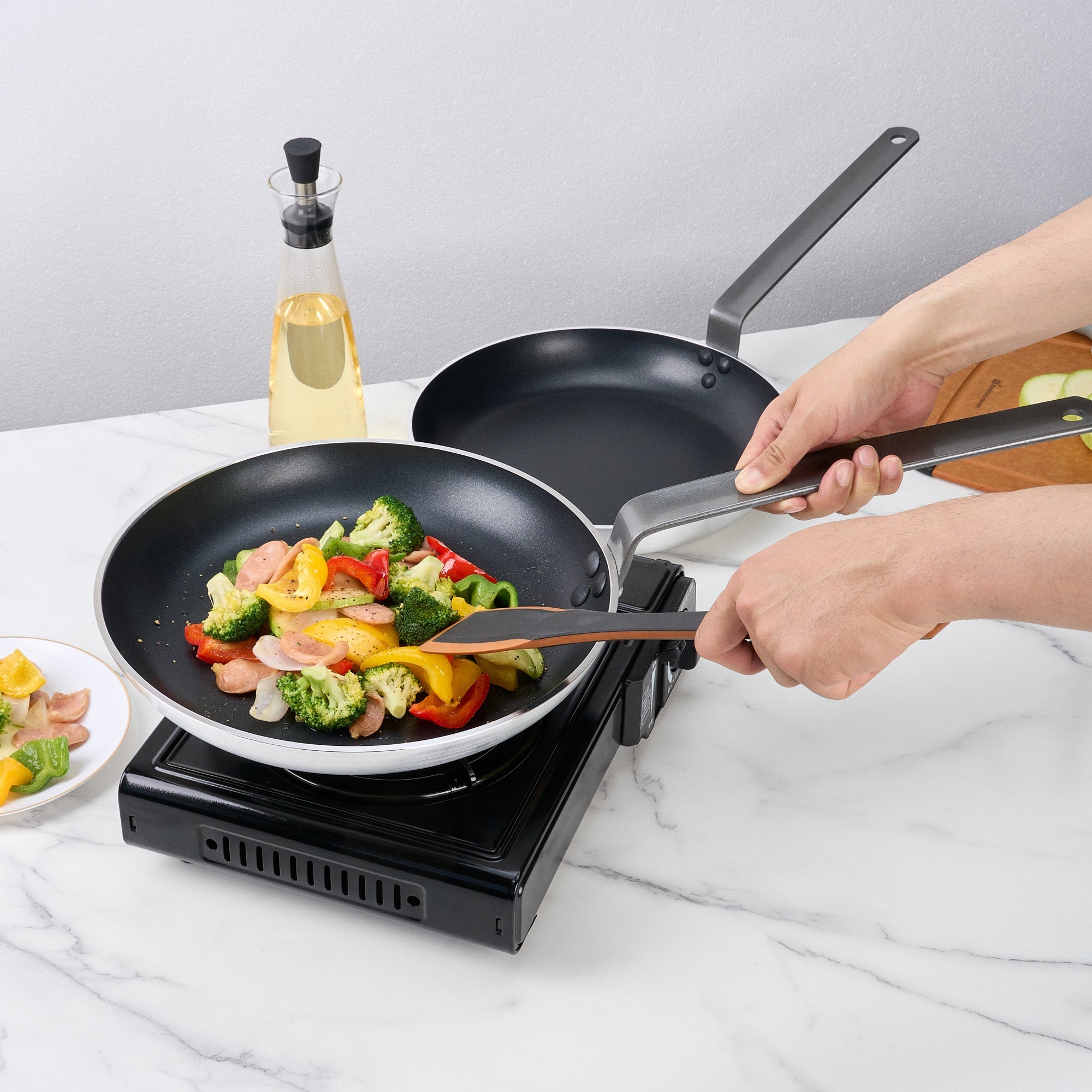 Met Lux Aluminum 13" Fry Pan - Non-Stick, Induction Ready, Heavy Duty - 1 count box