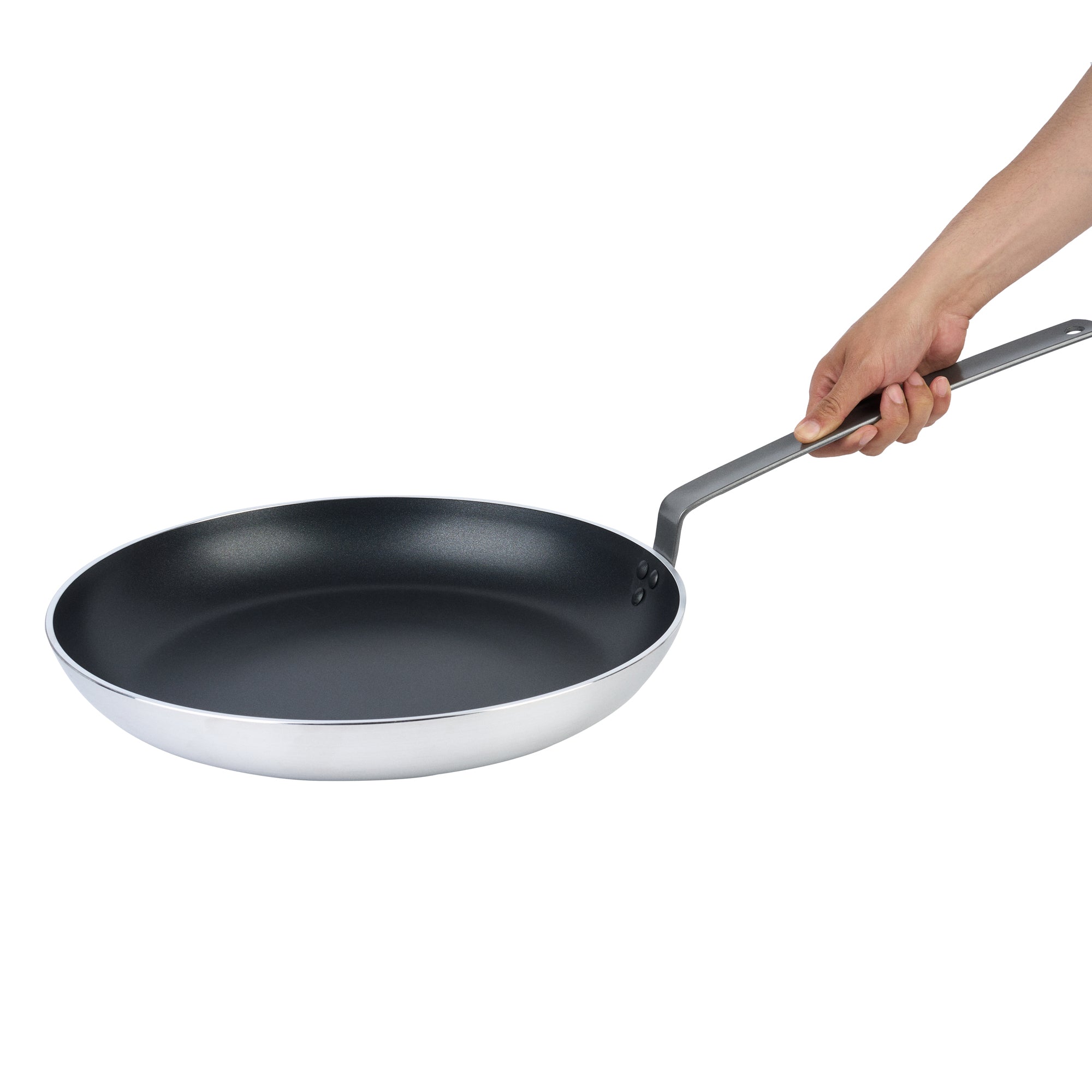 Met Lux Aluminum 13" Fry Pan - Non-Stick, Induction Ready, Heavy Duty - 6 count box
