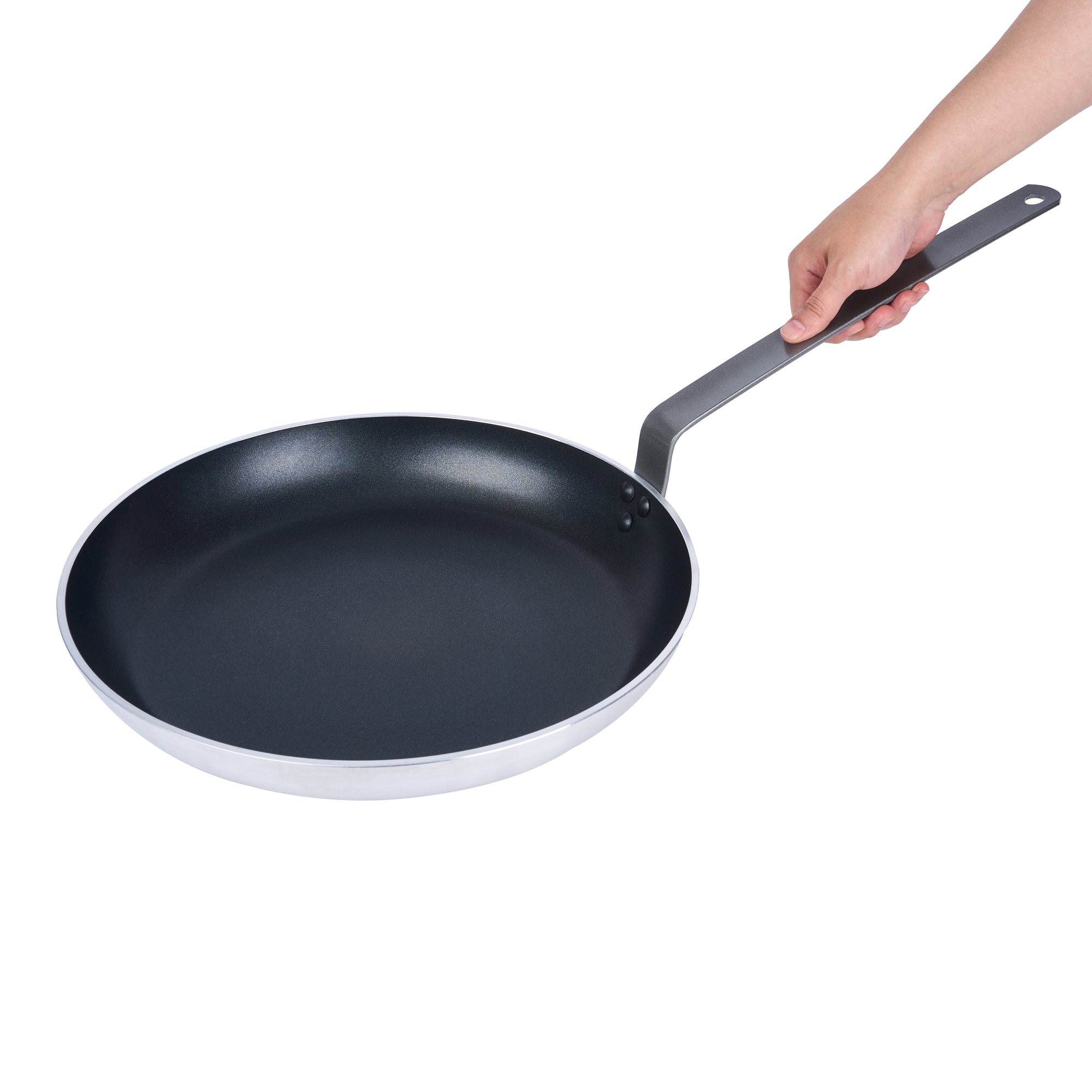Met Lux Aluminum 14" Fry Pan - Non-Stick, Induction Ready, Heavy Duty - 1 count box