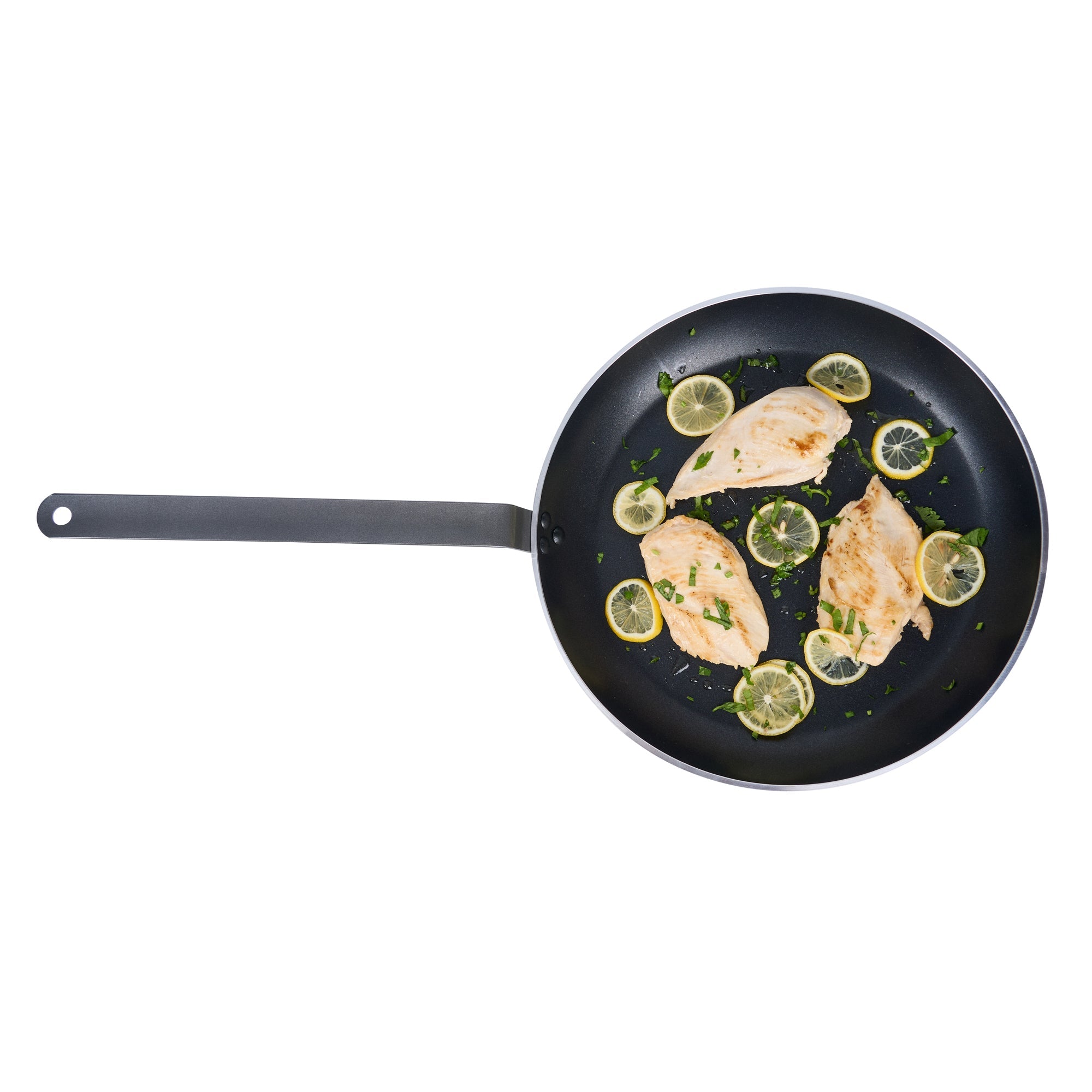 Met Lux Aluminum 14" Fry Pan - Non-Stick, Induction Ready, Heavy Duty - 1 count box