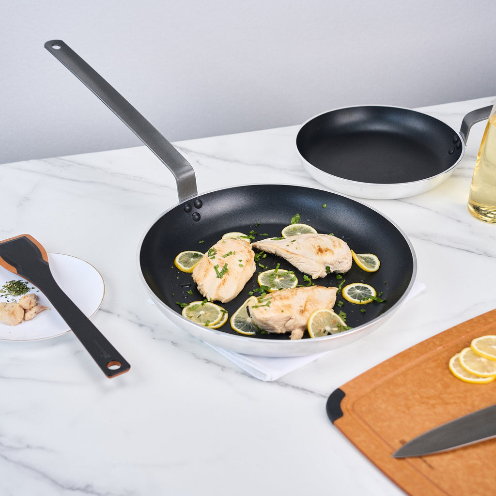 Met Lux Aluminum 14" Fry Pan - Non-Stick, Induction Ready, Heavy Duty - 1 count box