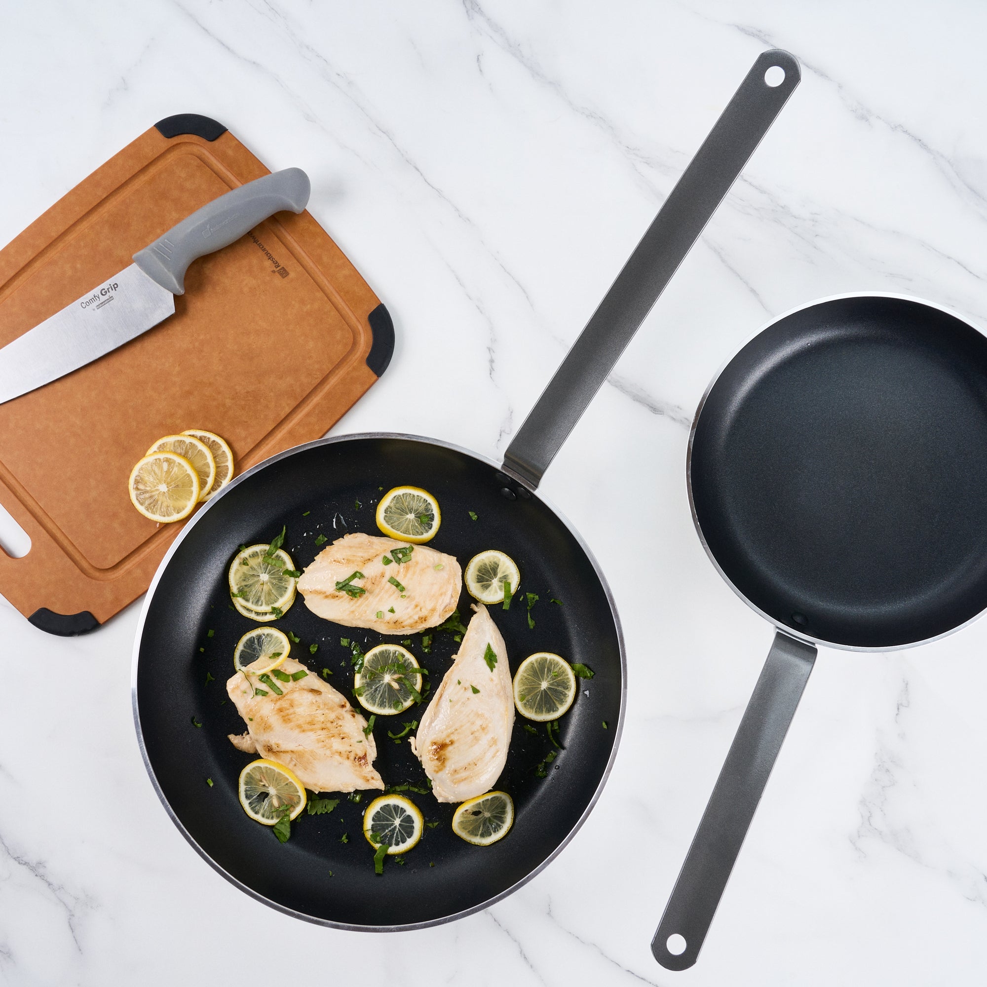 Met Lux Aluminum 14" Fry Pan - Non-Stick, Induction Ready, Heavy Duty - 1 count box
