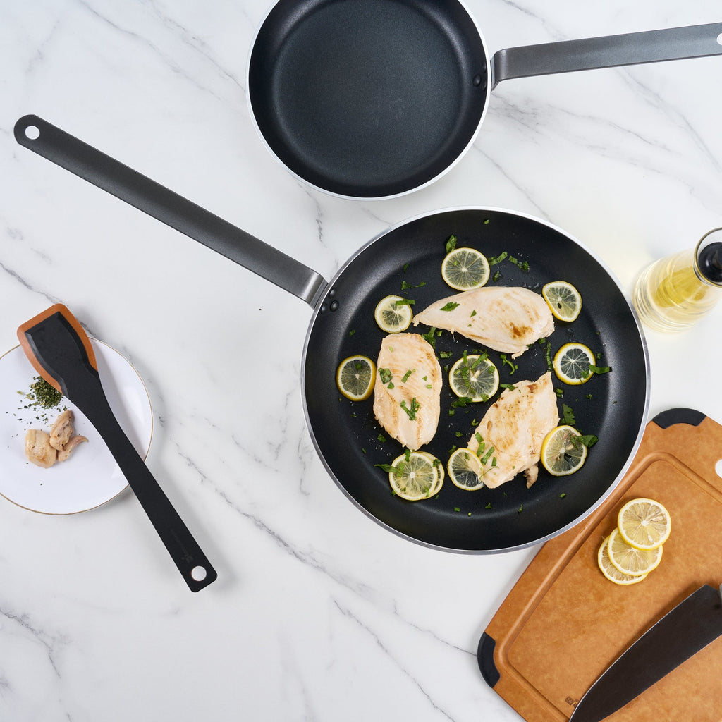 Met Lux Aluminum 14" Fry Pan - Non-Stick, Induction Ready, Heavy Duty - 1 count box