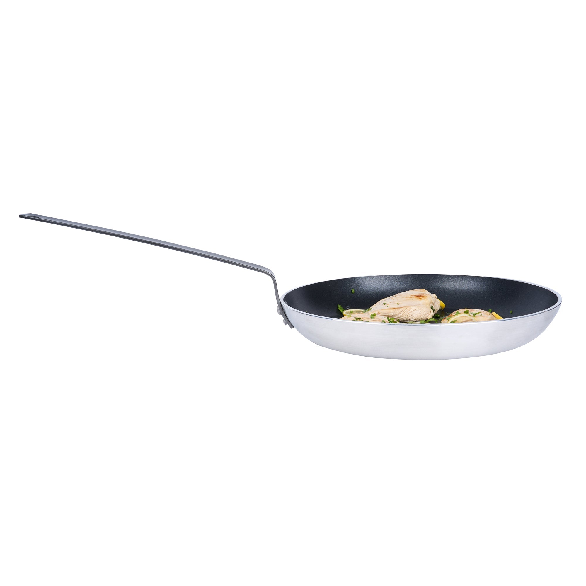 Met Lux Aluminum 14" Fry Pan - Non-Stick, Induction Ready, Heavy Duty - 6 count box