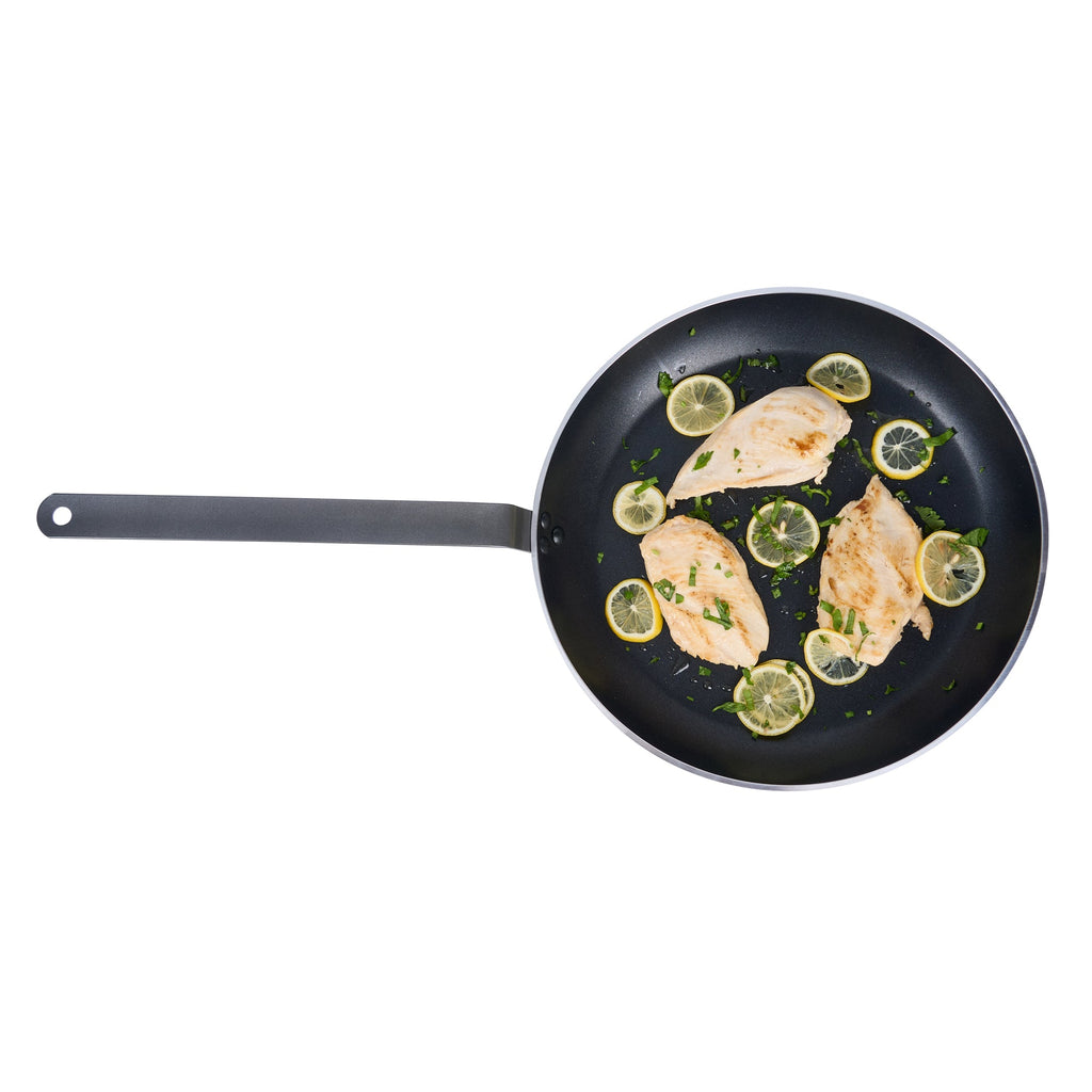Met Lux Aluminum 14" Fry Pan - Non-Stick, Induction Ready, Heavy Duty - 6 count box