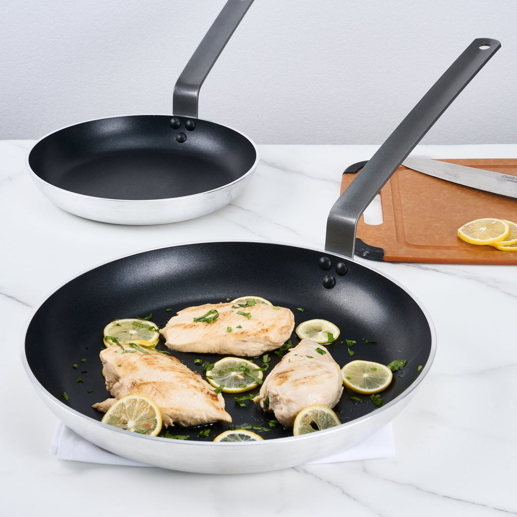 Met Lux Aluminum 14" Fry Pan - Non-Stick, Induction Ready, Heavy Duty - 6 count box