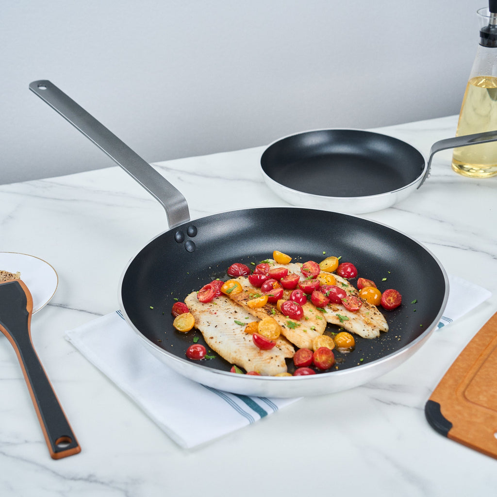 Met Lux Aluminum 16" Fry Pan - Non-Stick, Induction Ready, Heavy Duty - 1 count box