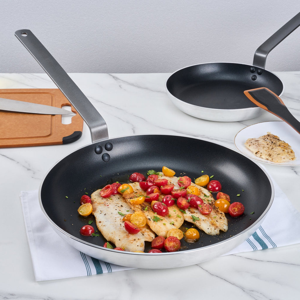 Met Lux Aluminum 16" Fry Pan - Non-Stick, Induction Ready, Heavy Duty - 1 count box
