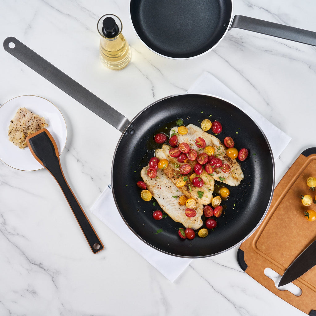 Met Lux Aluminum 16" Fry Pan - Non-Stick, Induction Ready, Heavy Duty - 1 count box