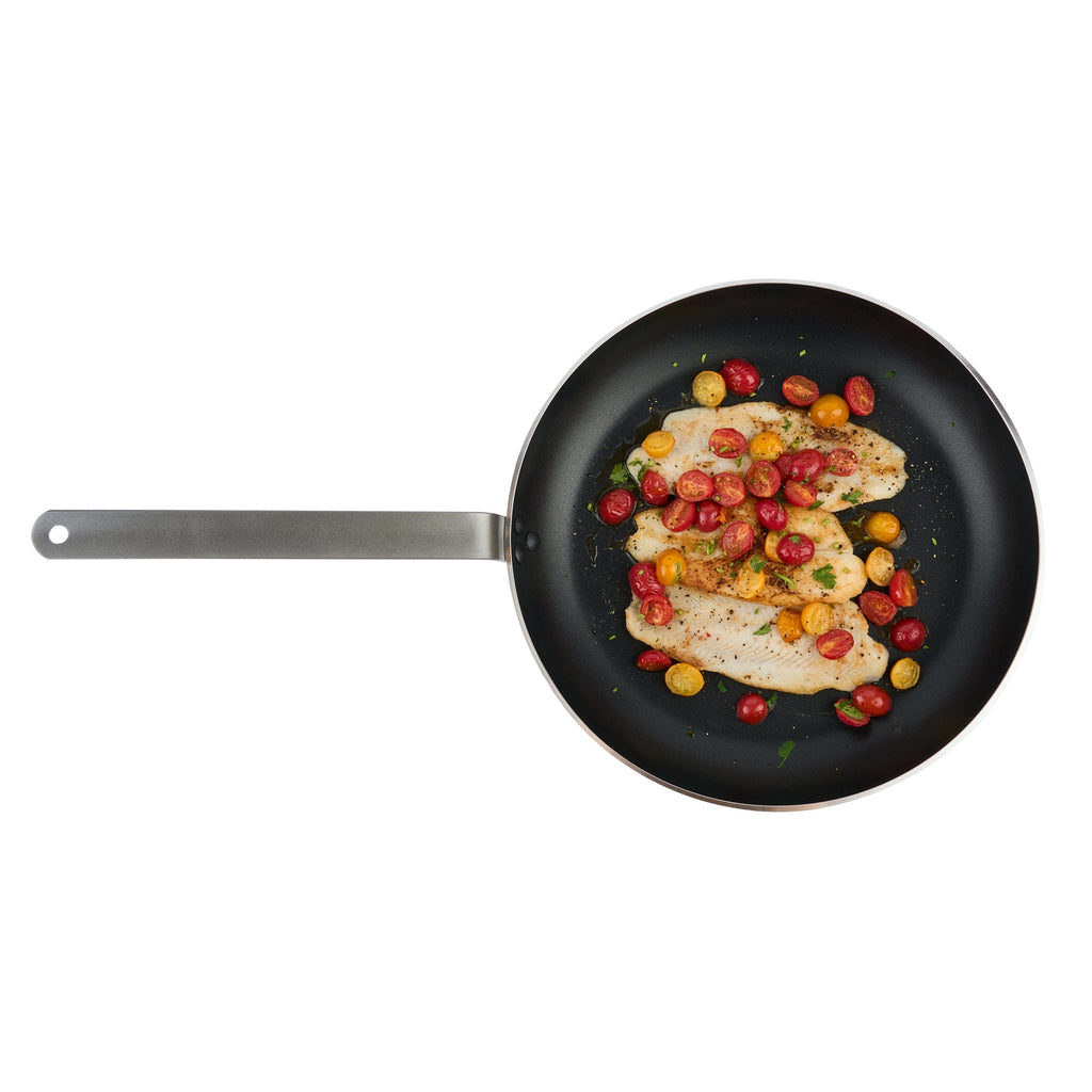 Met Lux Aluminum 16" Fry Pan - Non-Stick, Induction Ready, Heavy Duty - 6 count box